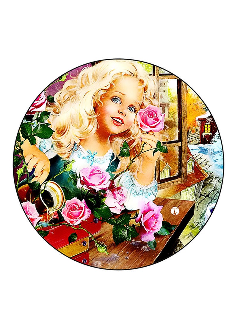 Girl Printed Mouse Pad  Multicolour