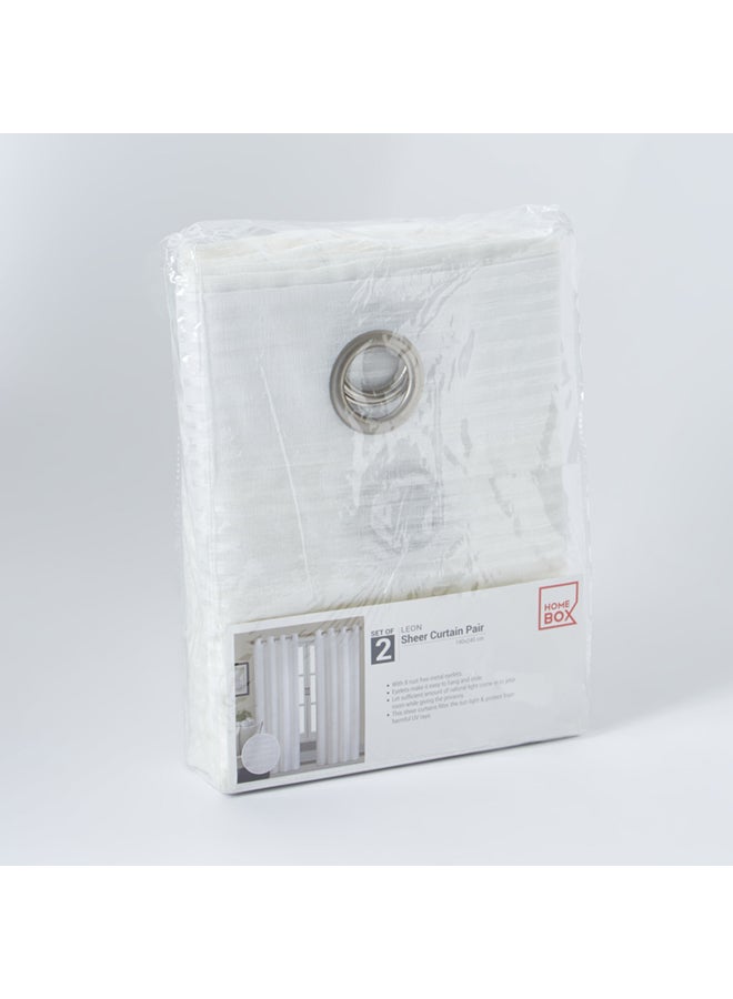 Home Box 2-Piece Leon Sheer Window Curtain Set  - Image 4