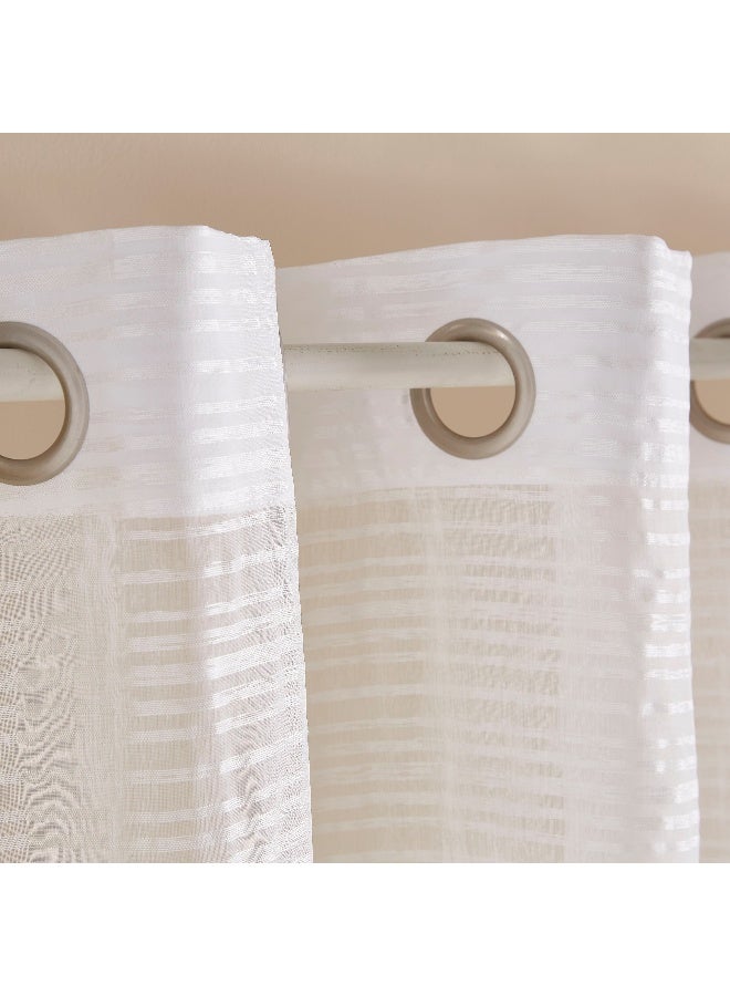 Home Box طقم ستائر نافذة ليون الشفافة المكون من قطعتين - Image 2