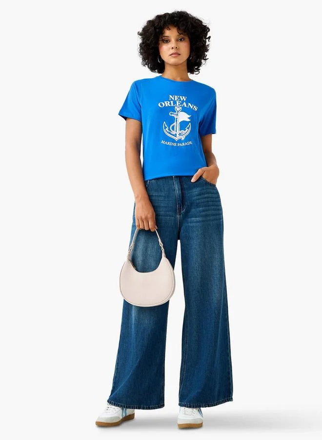 Splash FAV Regular Fit Cotton T shirt with Print