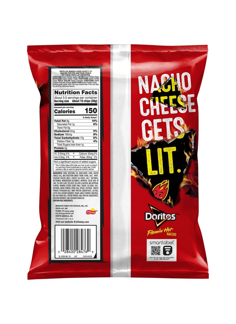 Doritos Flamin Hot Nacho Tortilla Chips 92g - Image 2