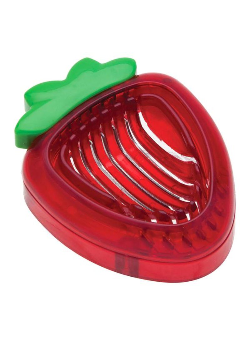 Joie Simply Slice BPA-Free Dishwasher Safe Strawberry Slicer Red and Green 88233 - Image 1