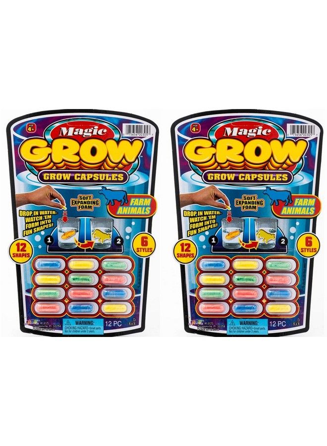 JaRu Magic Grow Capsules, (2 Packs 24 Capsules Assorted). Water Growing Animals Capsules. Great Party Favor Kids Toy. Plus 1 Sticker 3052S - Image 2
