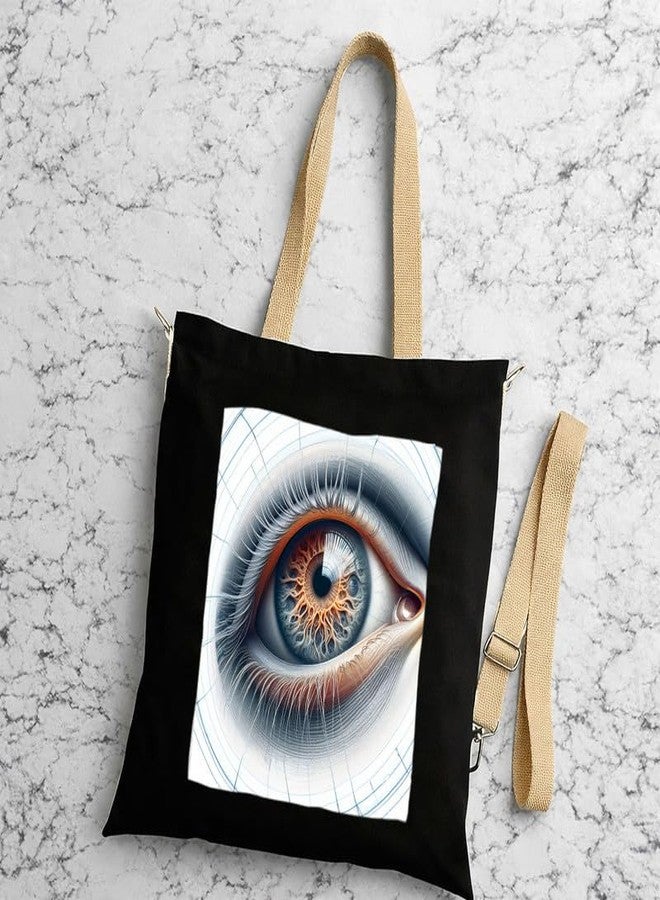 PrintingZone Tote Bags for Women, College Bag for girls With Inner & Outer Pockets, Utility Tote bags for Shopping, Travel & Daily use(STB336) - Image 2