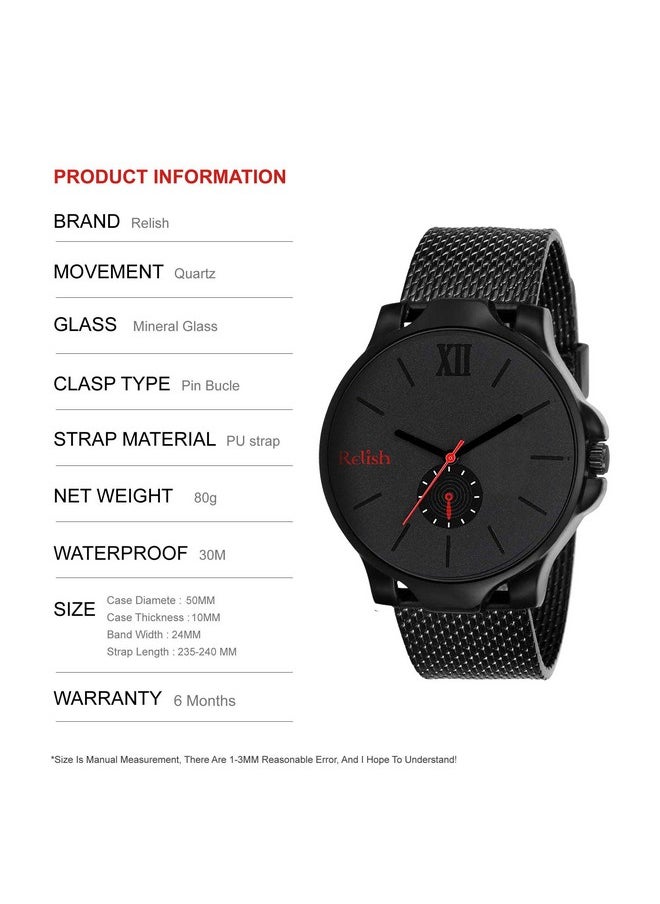 Relish - Relish Analogue Men's & Boy's Watch, Belt, Sunglasses and Wallet Combo for Gifts Black | Diwali Gift | Gift for Mens - Image 1