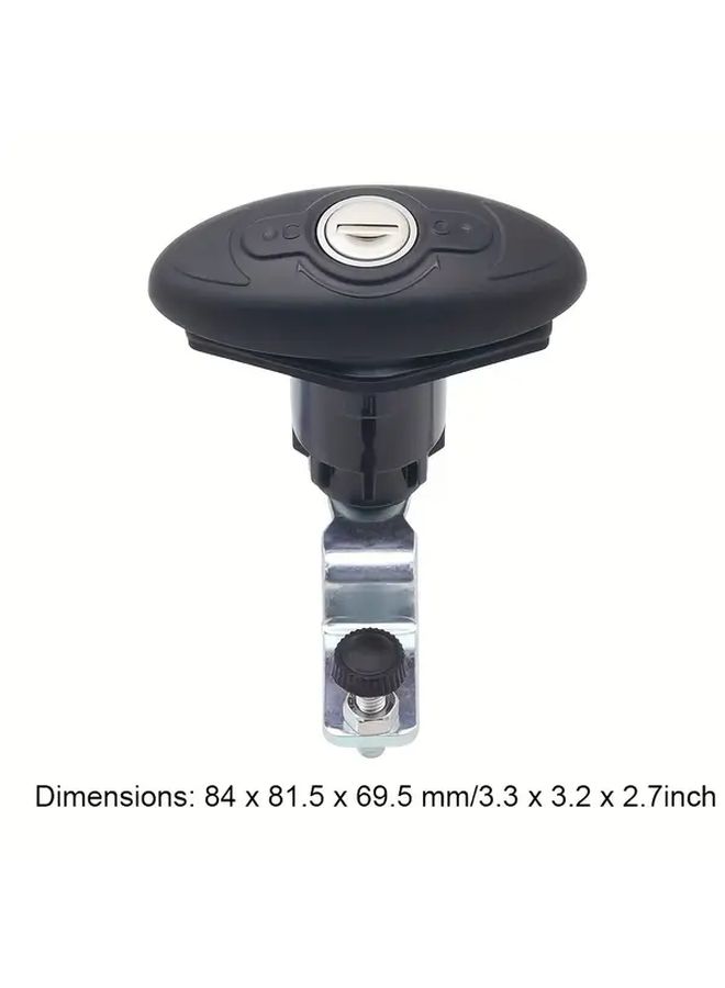 Black Zinc Alloy Door Lock With 2 Keys For Bathroom Utility Room RV Yacht - Image 2