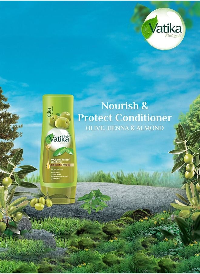 Vatika Naturals - Vatika Naturals Nourish & Protect Conditioner | Enriched With Olive & Henna | Prevents Hair Loss | For Normal Hair - 200ml - Image 1