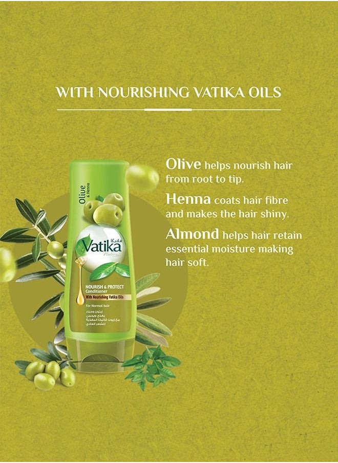 Vatika Naturals - Vatika Naturals Nourish & Protect Conditioner | Enriched With Olive & Henna | Prevents Hair Loss | For Normal Hair - 200ml - Image 1