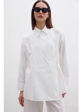 Manuka Double Breasted Closure Premium Shirt Ecru  - Image 5