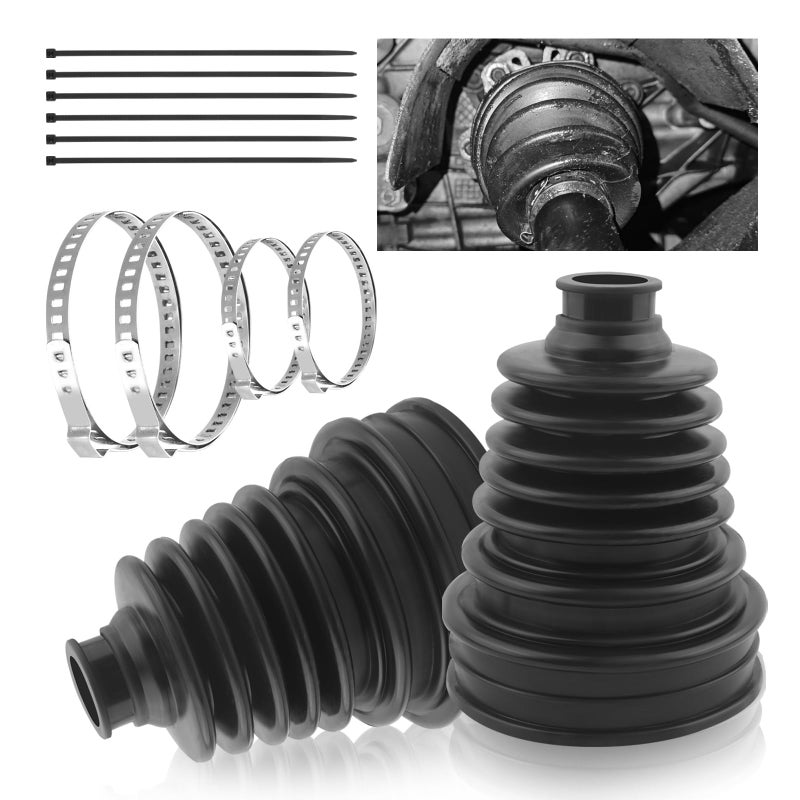 KIFIDAN 2PCS CV Boot Repair Kit with 4 Tie Rod Boots Clamp 6 Cable TiesThickened CV Axle Boot Repair Kit for Protecting Drive ShaftsProfessional Joint Boots Car Accessories - Image 3