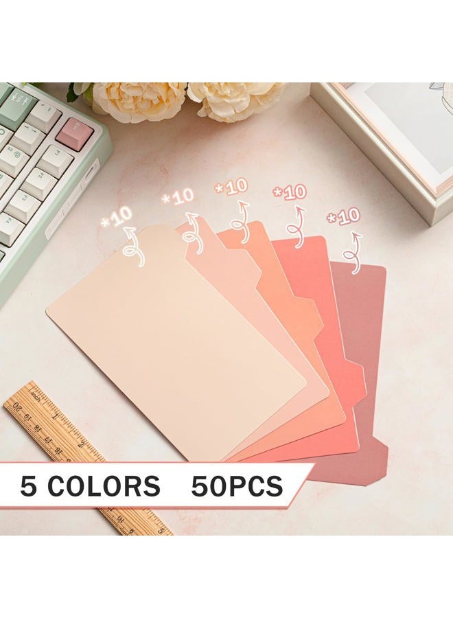 Harloon 52 Pcs Dry Erase Index Card Guide Set Include 50 Index Card Dividers 2 Number Alphabet Sticker with Tabs Photo Dividers for Office Business Back to School Supplies(3 x 5 Inch,Boho Rose) - Image 3
