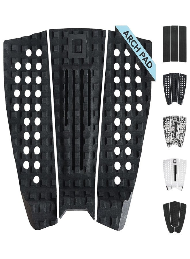 Surf Squared 3-Piece Surfboard Traction Pad - Arch, Flat & Front Options for Max Grip - Strong 3M Adhesive - Fits Shortboards, Fish, Longboards, SUPs & Skimboards - Stomp or Deck Pad - Image 1