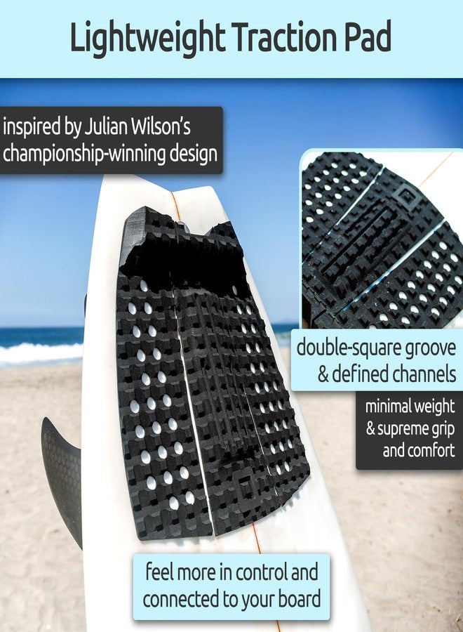 Surf Squared 3-Piece Surfboard Traction Pad - Arch, Flat & Front Options for Max Grip - Strong 3M Adhesive - Fits Shortboards, Fish, Longboards, SUPs & Skimboards - Stomp or Deck Pad - Image 2
