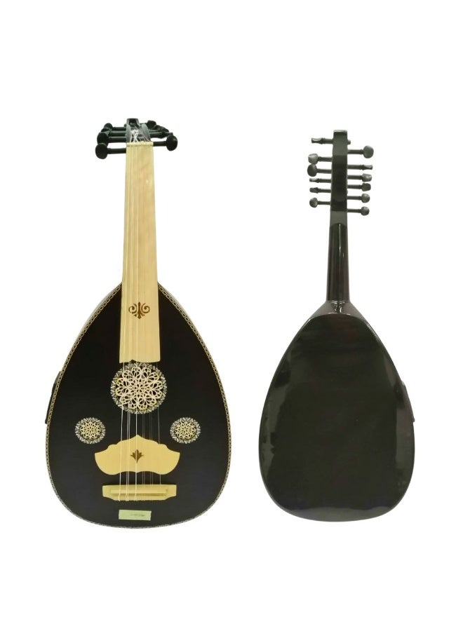 Al-Karz Music Electric Oud Tharwat Saber Spruce Face Painted Beech Back Ebony Pegs Aurora Strings 