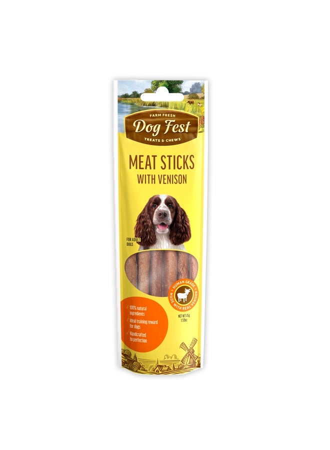 Dog Fest Meat Sticks With Vension For Adult Dogs - 45G - Image 1