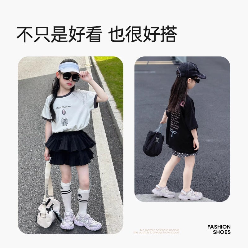 Girls Sports Sandals Summer Soft Sole Girls Mesh Shoes 2025 Children Breathable Summer Shoes - Image 3
