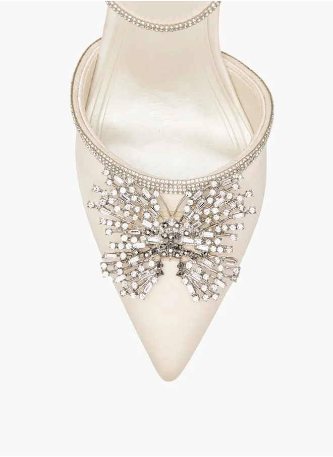 سيليست Women's Embellished Sandals with Buckle Closure and Stiletto Heels