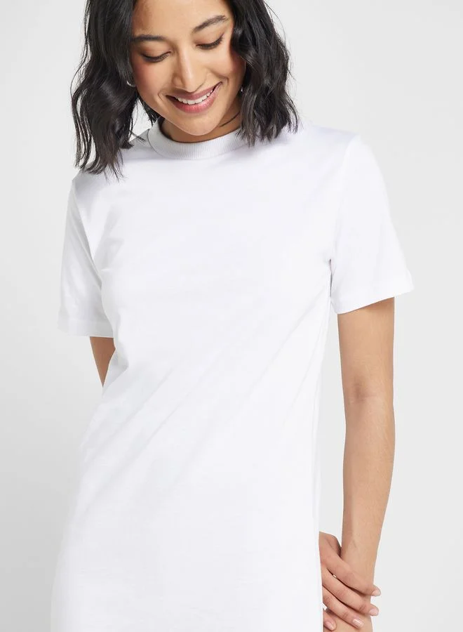 Ginger Basics Midi T-shirt Dress with Frill Hem