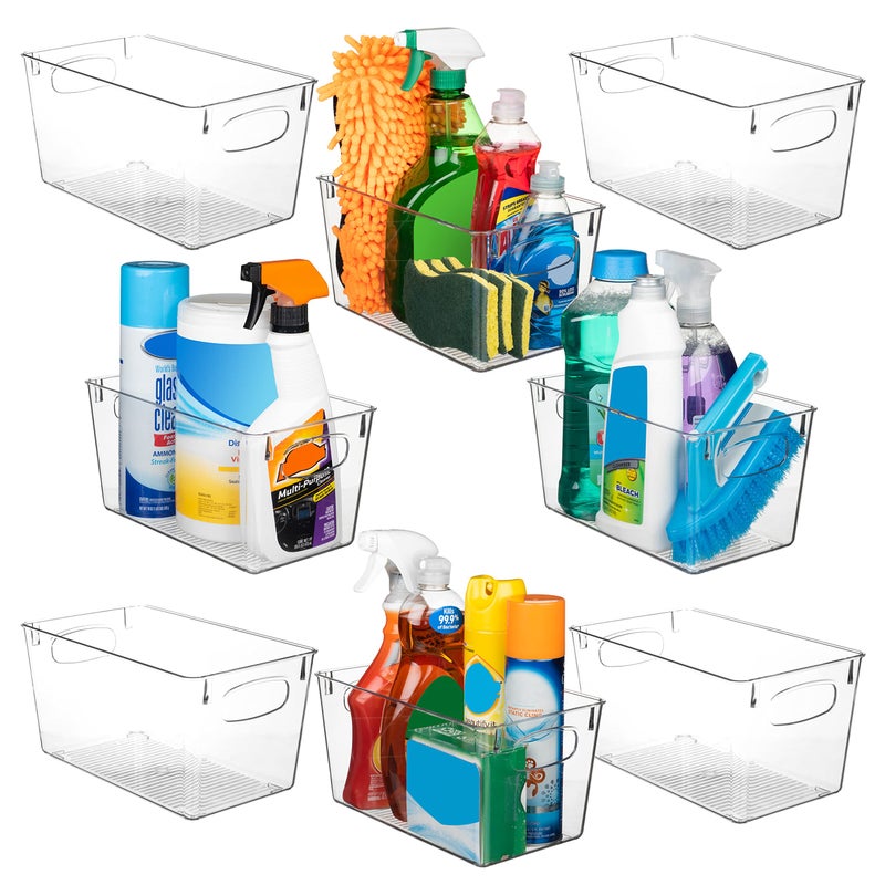 ClearSpace Clear Plastic Storage Bins  Perfect Kitchen Organization and Storage or Pantry Storage  Fridge Organizer Pantry Organization and Clear Storage Bins Cabinet Organizers