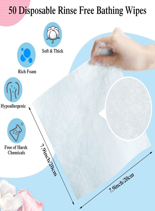 VitalCozy مناديل استحمام فيتال كوزي ١٠٠ قطعة، لا تحتاج للشطف، إسفنجات استحمام بالجملة، مناديل استحمام الكل في واحد، إسفنجات استحمام لا تحتاج للشطف، مناشف غسيل للمخيمين والمتنزهين والبالغين وكبار السن - Image 2