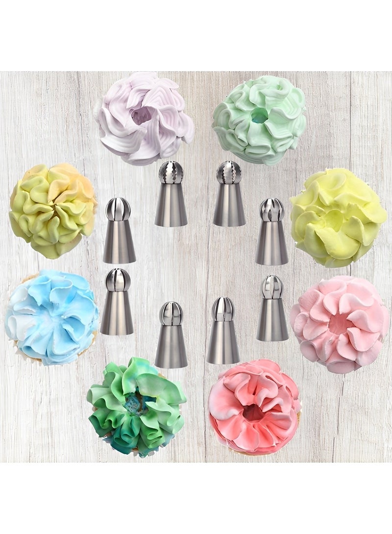 REOCLE Cake Decorating Supplies Kit 6 Pieces Cake Decorator Reusable Cake Decorating Supplies Cake Baking Tools for Cookie & Icing & Cupcakes - Image 2