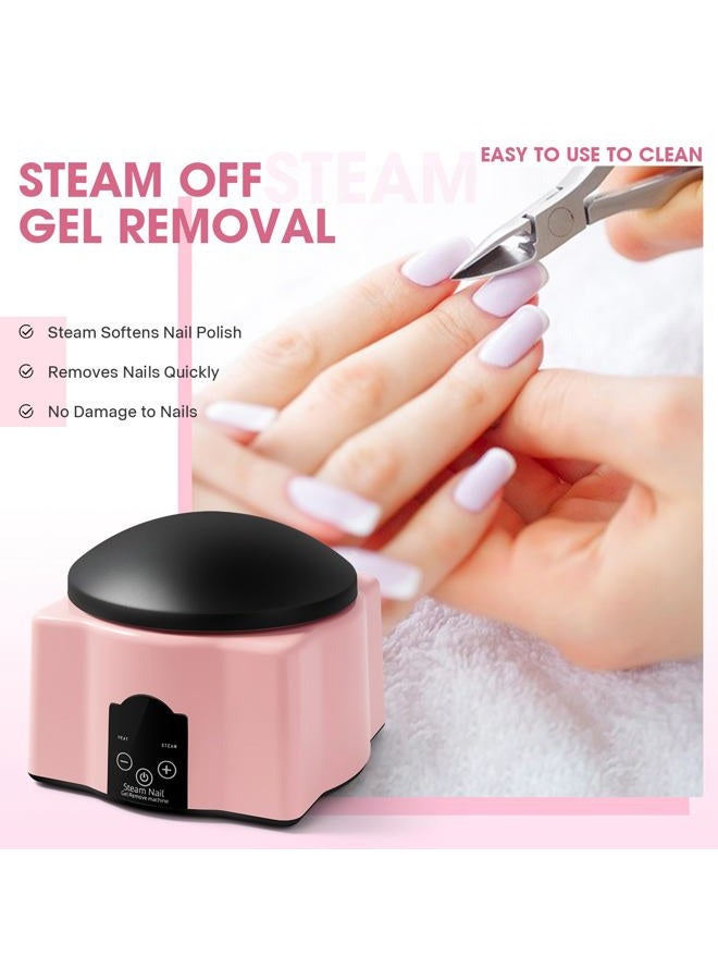 GoLashFun Automatic Upgraded Gel Nail Polish Removal Electric Steam Remover Machine Set, Various Gel Nail Chips Without Harming Hands Remover Tools Set - Image 2