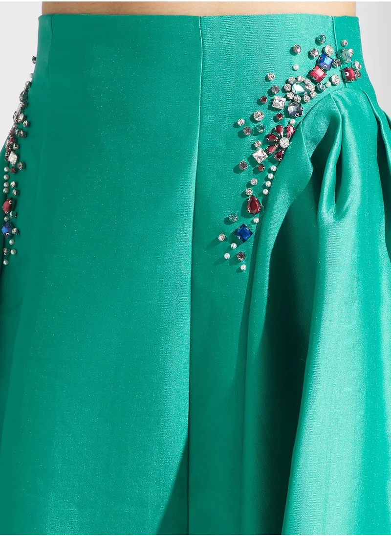 Femi9 High Waist Embellishment skirt