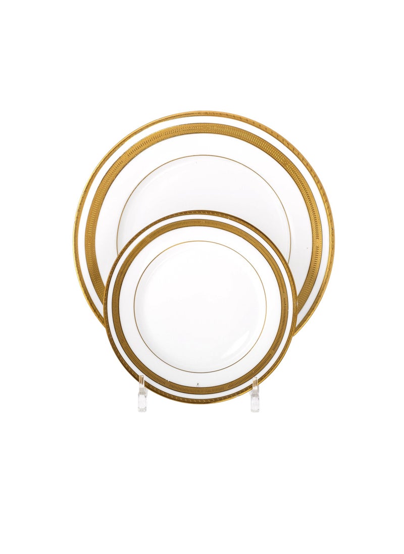 Dania Dinner set 26 pieces 6 people porcelain golden engraving  - Image 2
