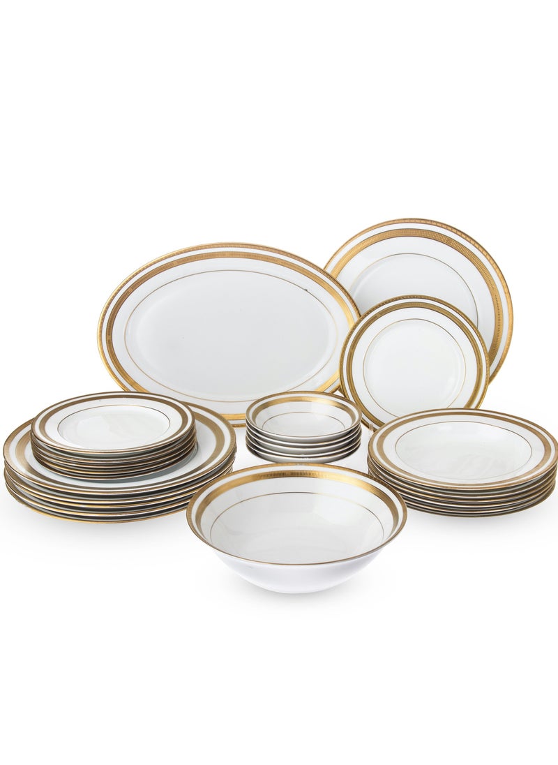 Dania Dinner set 26 pieces 6 people porcelain golden engraving  - Image 4