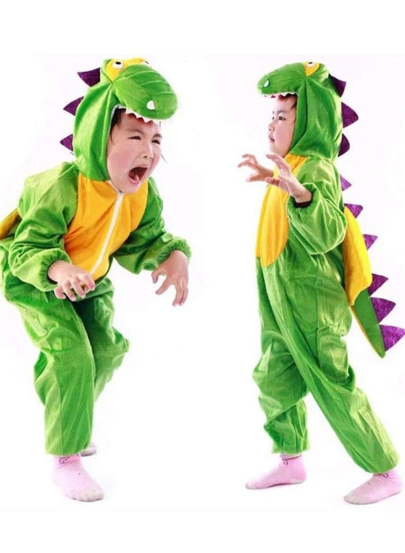 DURKU Dinosaur Costume for Kids, Animal Costumes for Kids, Dinosaur Jumpsuit for Halloween, Cosplay, and Fancy Dress Parties (M) - Image 4