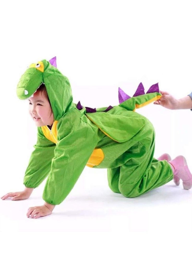 DURKU Dinosaur Costume for Kids, Animal Costumes for Kids, Dinosaur Jumpsuit for Halloween, Cosplay, and Fancy Dress Parties (M) - Image 1