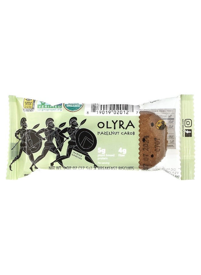 Olyra Olyra, Organic Breakfast Biscuits, Hazelnut Carob, 4 Packs 1.32 oz (37.5 g) Each  - Image 3