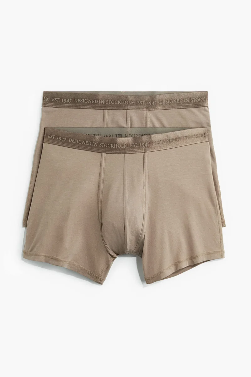 2-pack mid trunks with Lycra®