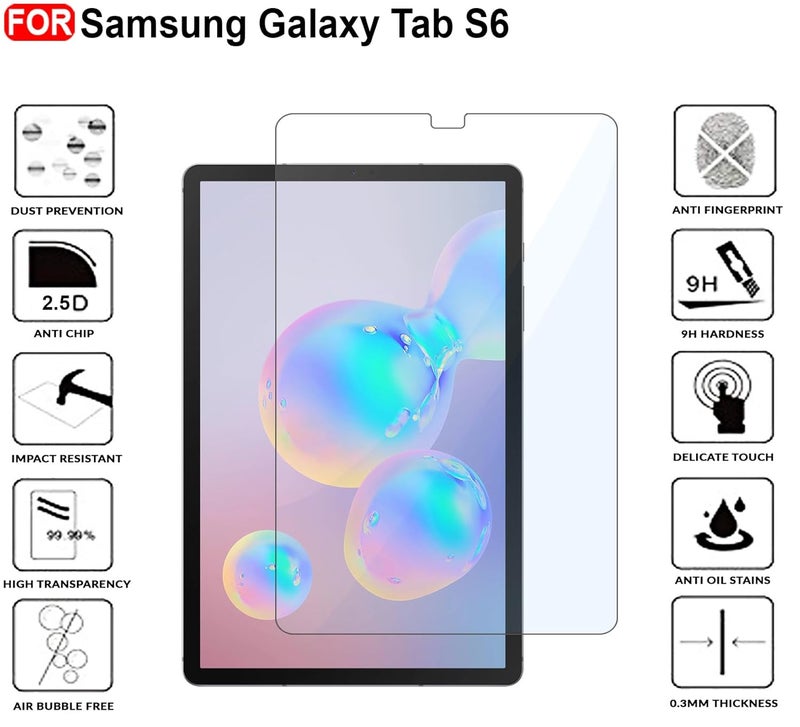 Cedo Samsung Tab S6 (10.5 inch) Tempered Glass | Screen Protector Clear Tempered Glass for Samsung Galaxy Tab S6 (10.5 inch) - SM-T860/T865 (2019) - Image 3
