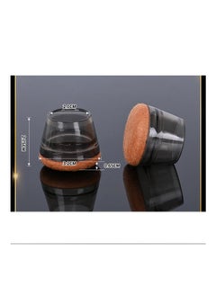 MIXDE Chair Leg Cover,24 Pcs Silicone Chair Leg Floor Protectors With Felt Pads,Translucent Black Chair Leg Floor Protectors,Protecting Floors From Scratches And Noise  - Image 2