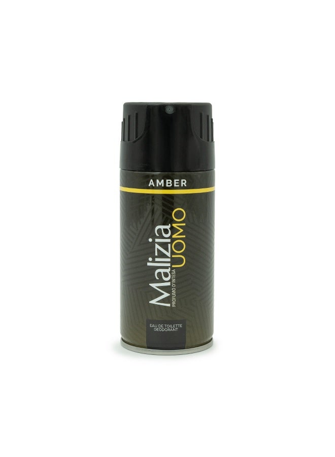 Malizia Uomo Body Deodorant For Men Amber 150Ml - Image 1