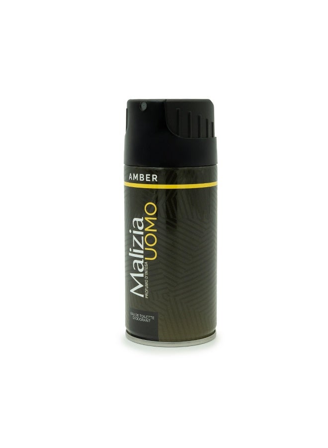 Malizia Uomo Body Deodorant For Men Amber 150Ml - Image 3