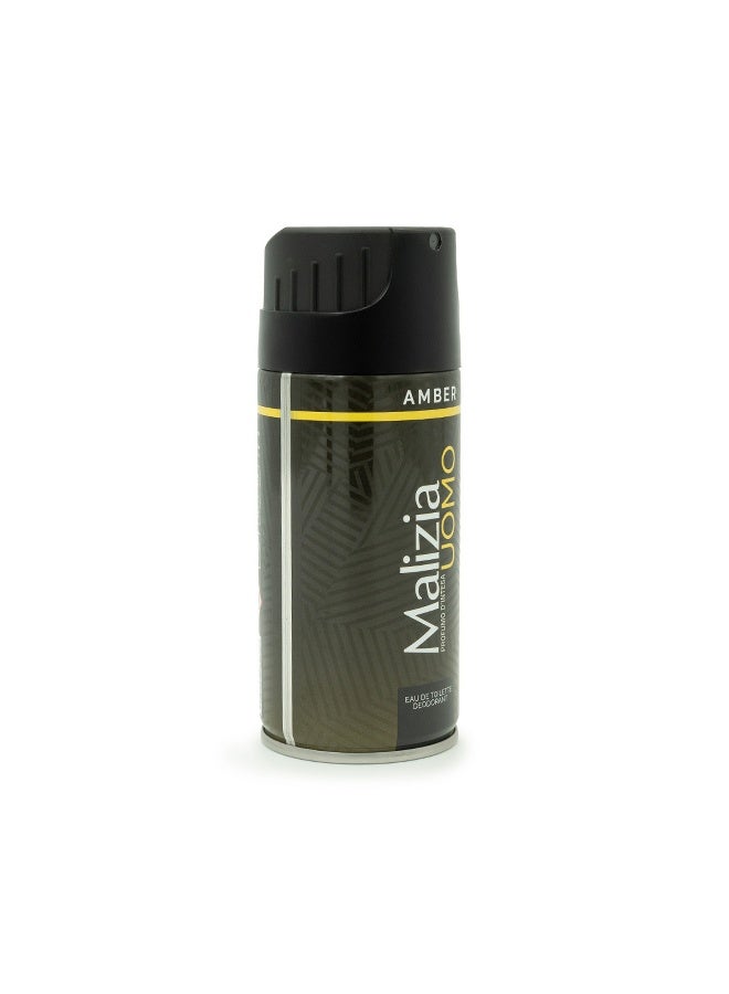 Malizia Uomo Body Deodorant For Men Amber 150Ml - Image 2