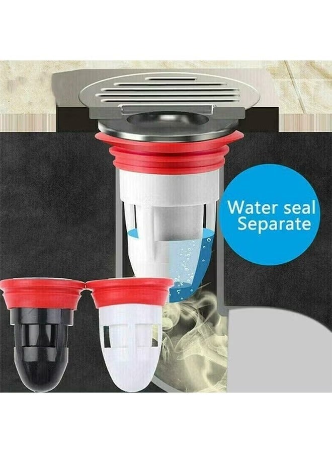 غطاء استنزاف الأرضية 4PCS ، استنزاف الأرضية المضاد للرائحة ، استنزاف الأرضية المطاطية ، مجفف مياه الصرف الصحي للاستحمام ، لا يوجد مزيل عرق مرشح ، تدفق عكسي مضاد للانسداد ، مانع استنزاف أرضية المجاري الأساسية لمطبخ الحمام - Image 4