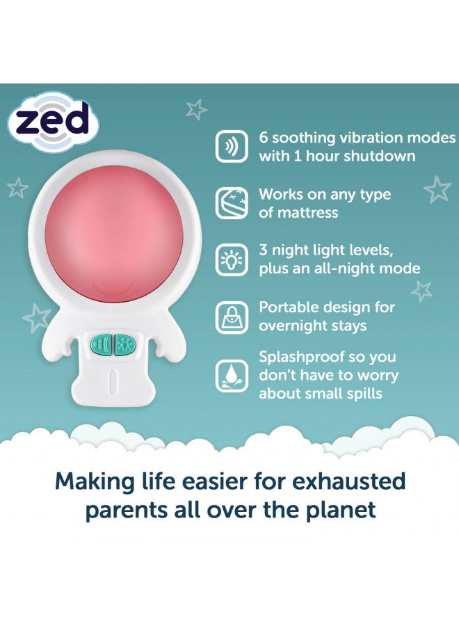 روكيت Zed by Rockit - Car Like Vibrations - Baby Sleep Aid - 6 Vibrating Modes and Soft Glow Night Light - Works on All Mattresses - Baby Soothing Machine - Helps Toddlers Sleep - Suitable from Birth - Image 2