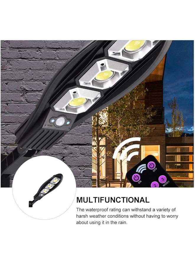 erorex Solar Street Lights Outdoor Lamp Security Motion Sensor Led Flood Light For Yard Garden Basketball Court Deck Fence Patio Front Door Remote Control Waterproof 1 Set - Image 5