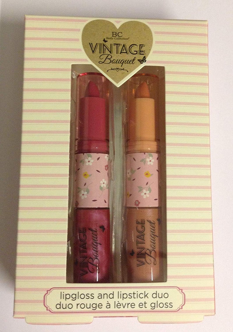Vintage Bouquet Lipgloss Lipstick Duo Gift Set