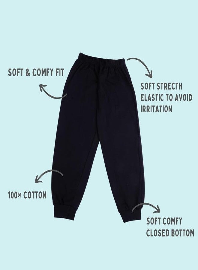 Sakuya Cotton Pants for Kids| 0-12 Months | Black | Pack of 2 | Superior-Grade Cotton Pajama Bottoms with Elastic Waistband, Lightweight & Breathable Fabric for Play, Sleep, Everyday Wear for Kids - Image 3