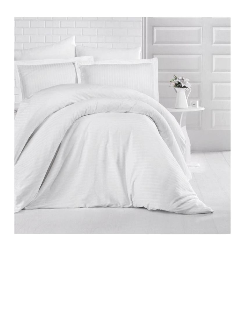 ملاءة سرير ملونة سادة من القطن 6in1 بجودة الفندق مع خطوط بحجم كينج CQ5