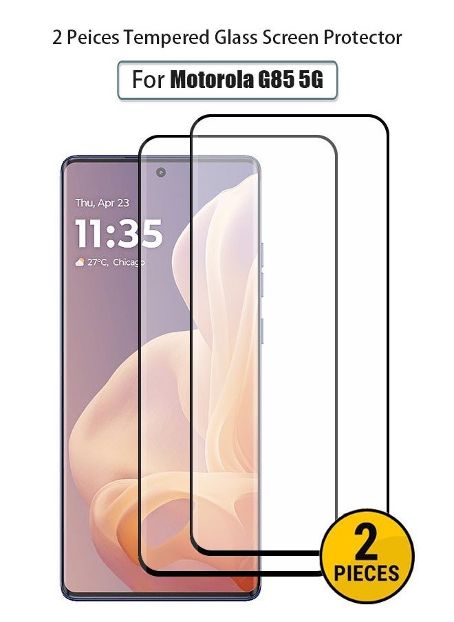ZVEV 2 PCS Screen Protector for Motorola G85 5G Tempered Glass Film with Easy Installation Tool, Ultra-clear, Shatterproof Anti-Scratch Film Screen Protector - Image 1