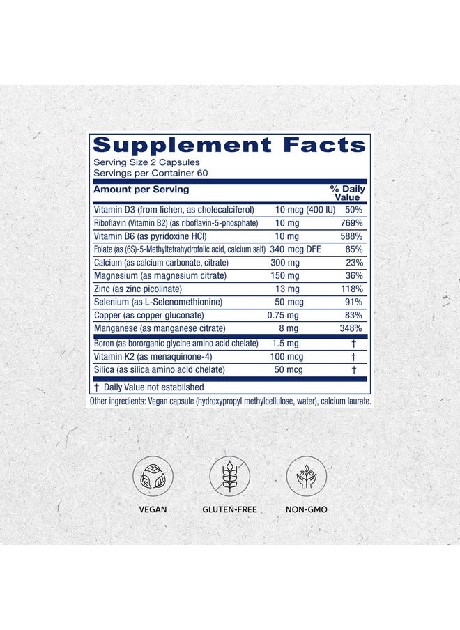 Vitanica Vitanica, OsteoBlend, Bone Support, Vegan, 120 Capsules  - Image 2