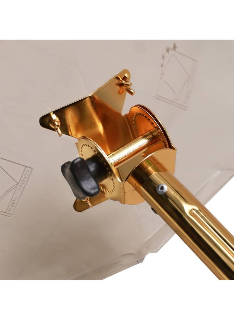 REBENUO Acrylic metal Quran holder with transparent head Golden - Image 2