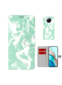 HuHa Case Cover For Xiaomi Redmi Note 9T / Note 9 5G  CN Version Cloud Fog Pattern Horizontal Flip Leather Case with Holder & Card Slot & Wallet Mint Green 