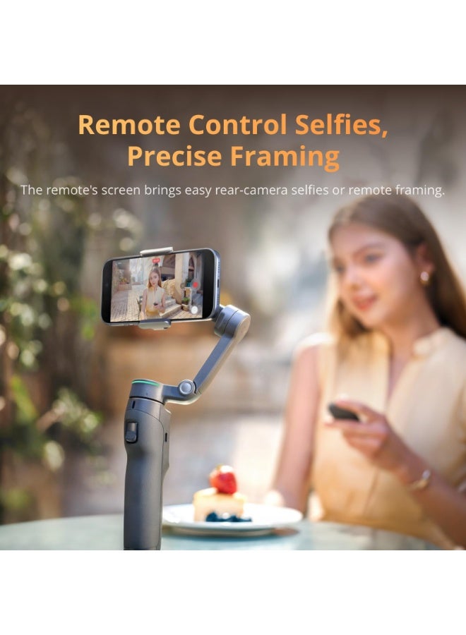 دي جي آي جهاز التثبيت Osmo Mobile 8P لأجهزة iPhone وAndroid، مع جهاز تحكم عن بُعد، وتتبع تلقائي، وقضيب تمديد وحامل ثلاثي القوائم مدمجين، وبطارية تدوم 10 ساعات، وتثبيت قوي ثلاثي المحاور، ودوران أفقي 360 درجة، وجهاز تثبيت للهاتف - Image 2