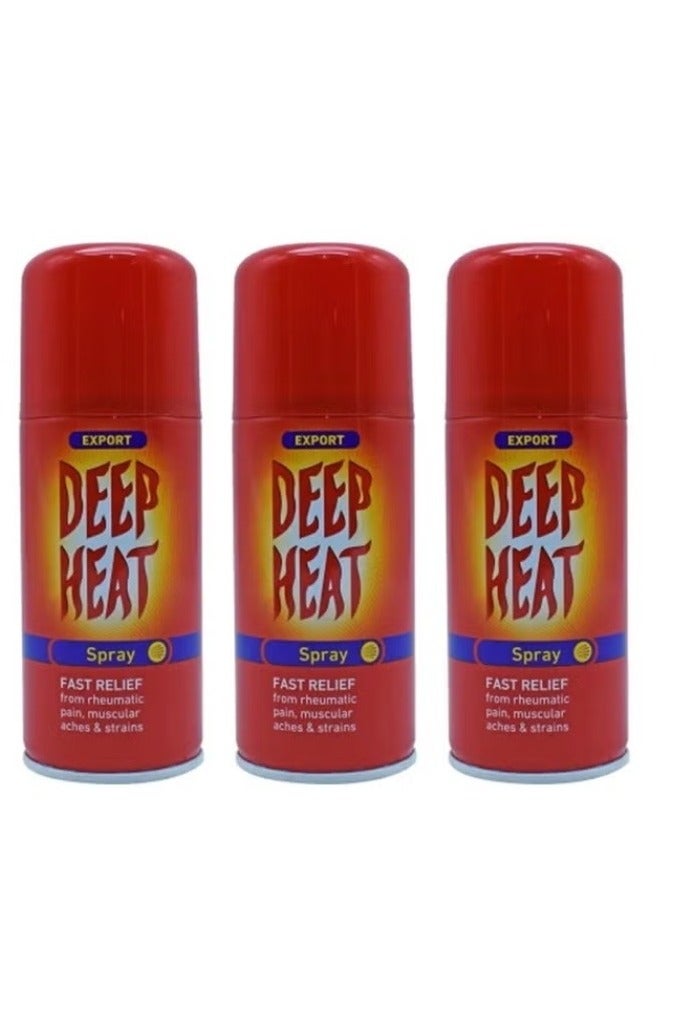 Deep Heat Quick Relief Spray 150ml (3 packs)